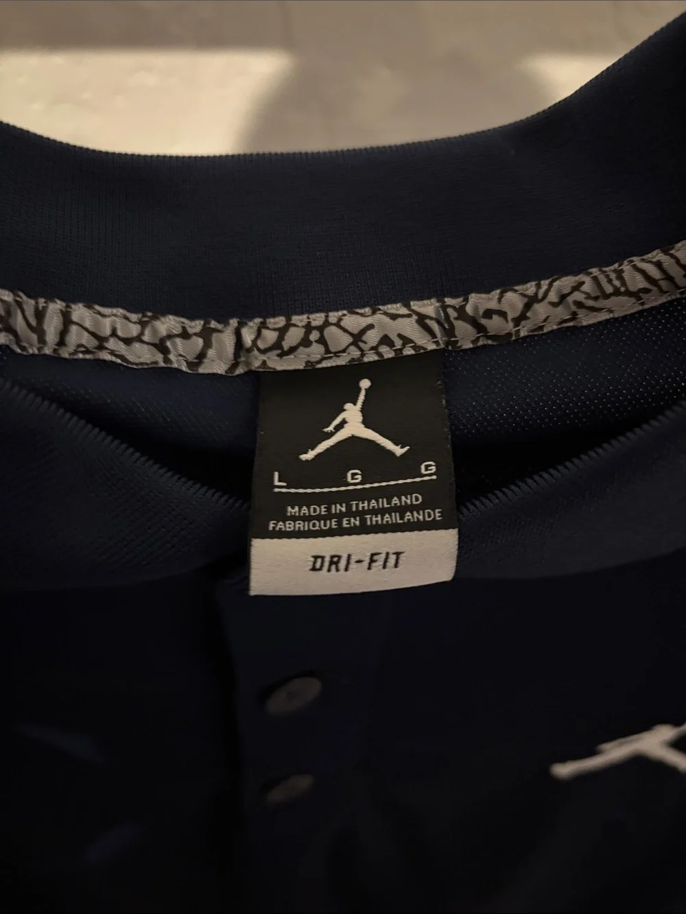 Jordan Navy Polo with White Jumpman Embroidered Logo